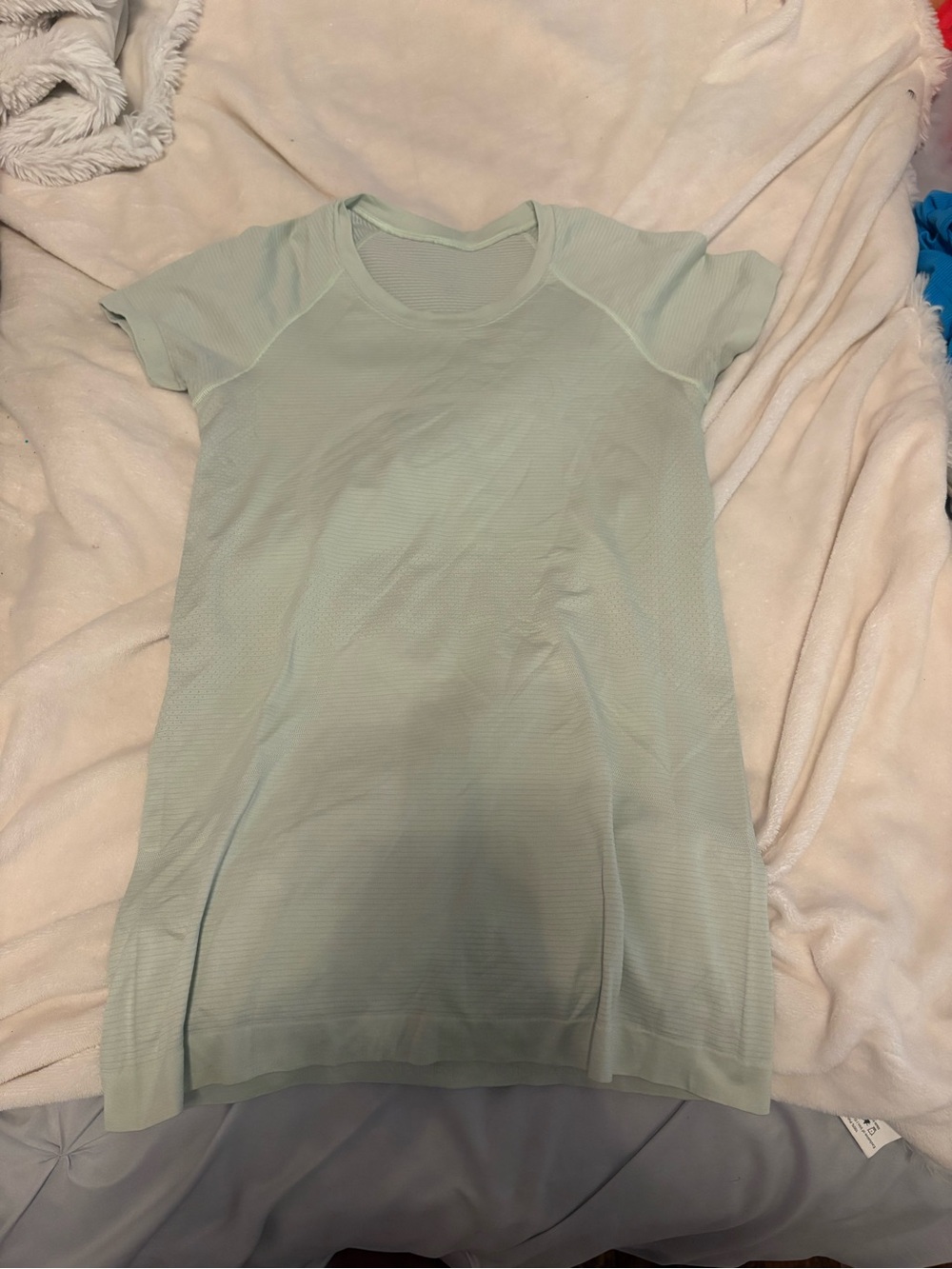 lululemon athletica Mint Green Seamless Short Sleeve Tee